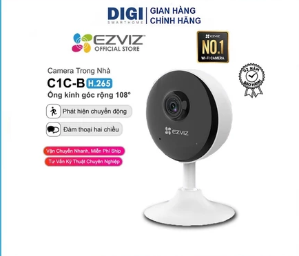 Camera IP WIFI EZVIZ C1C-B 2.0MP, Full HD 1080P,Trong Nhà