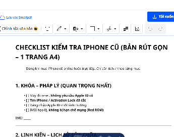 Cách test iPhone cũ